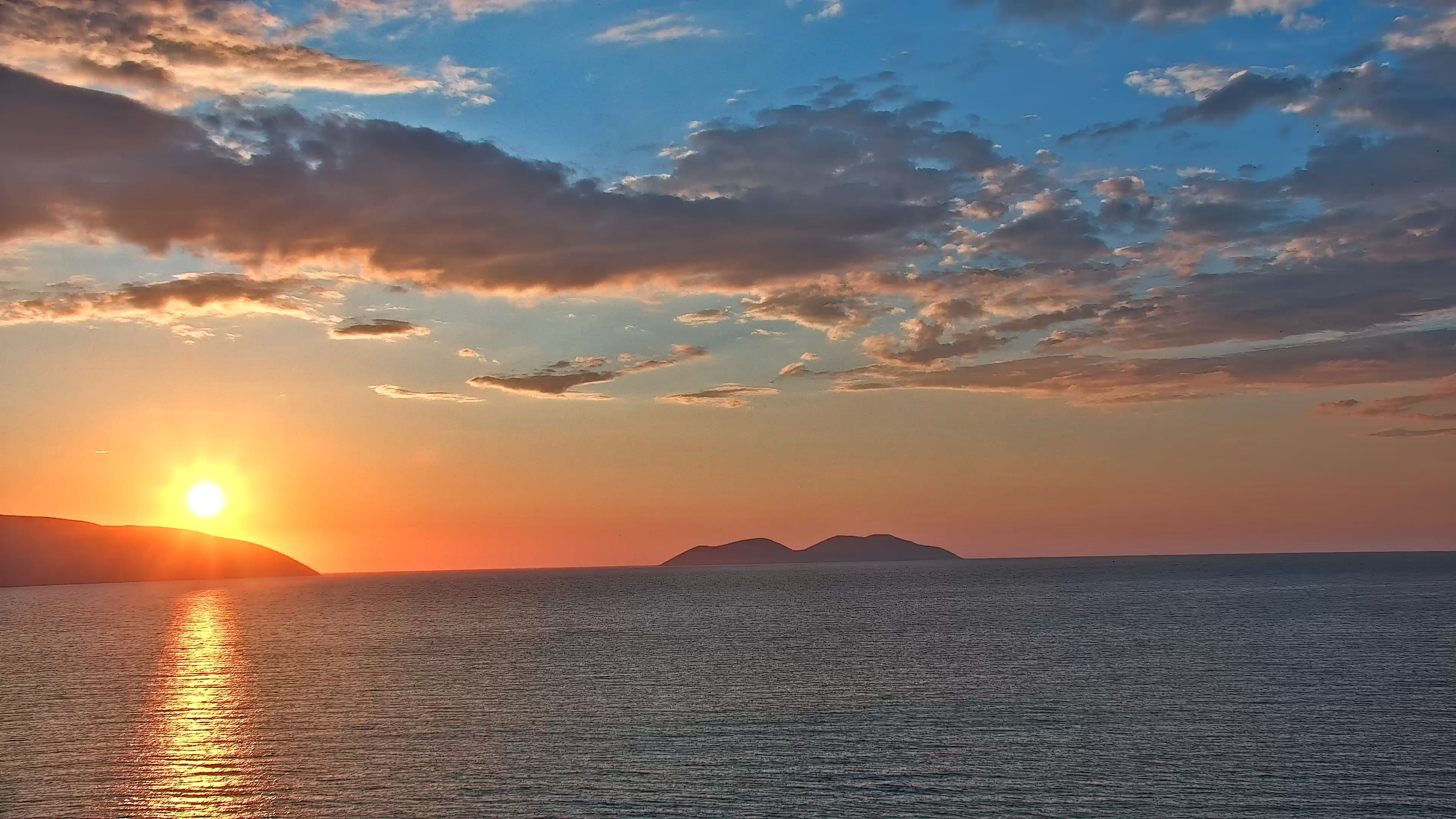 Sunset over Sazan Island