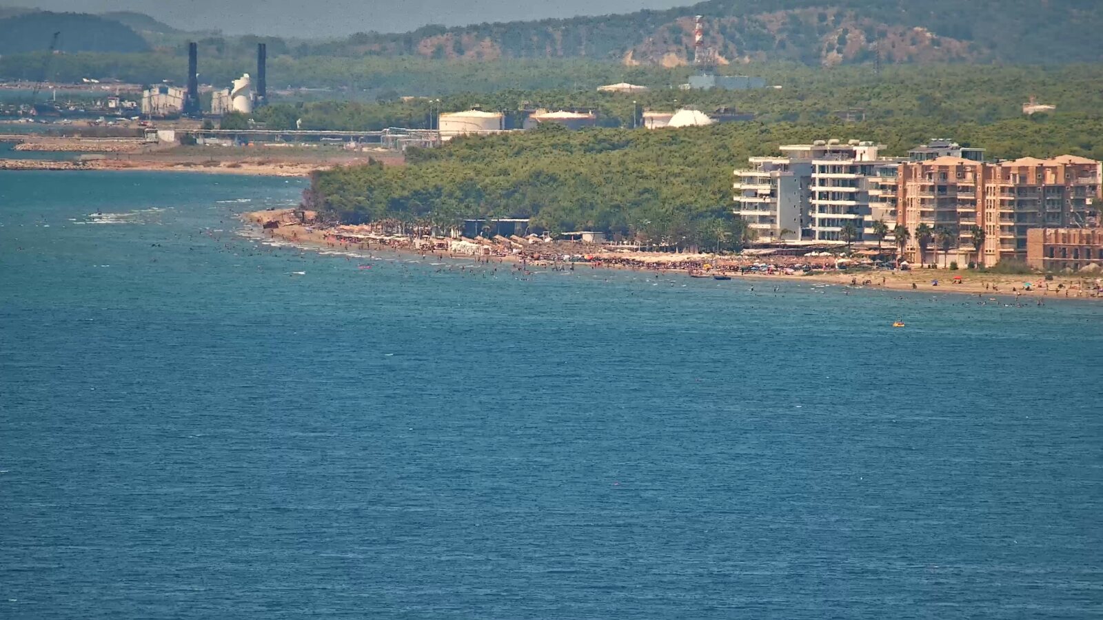 Beach and summer activity along Vlora Bay